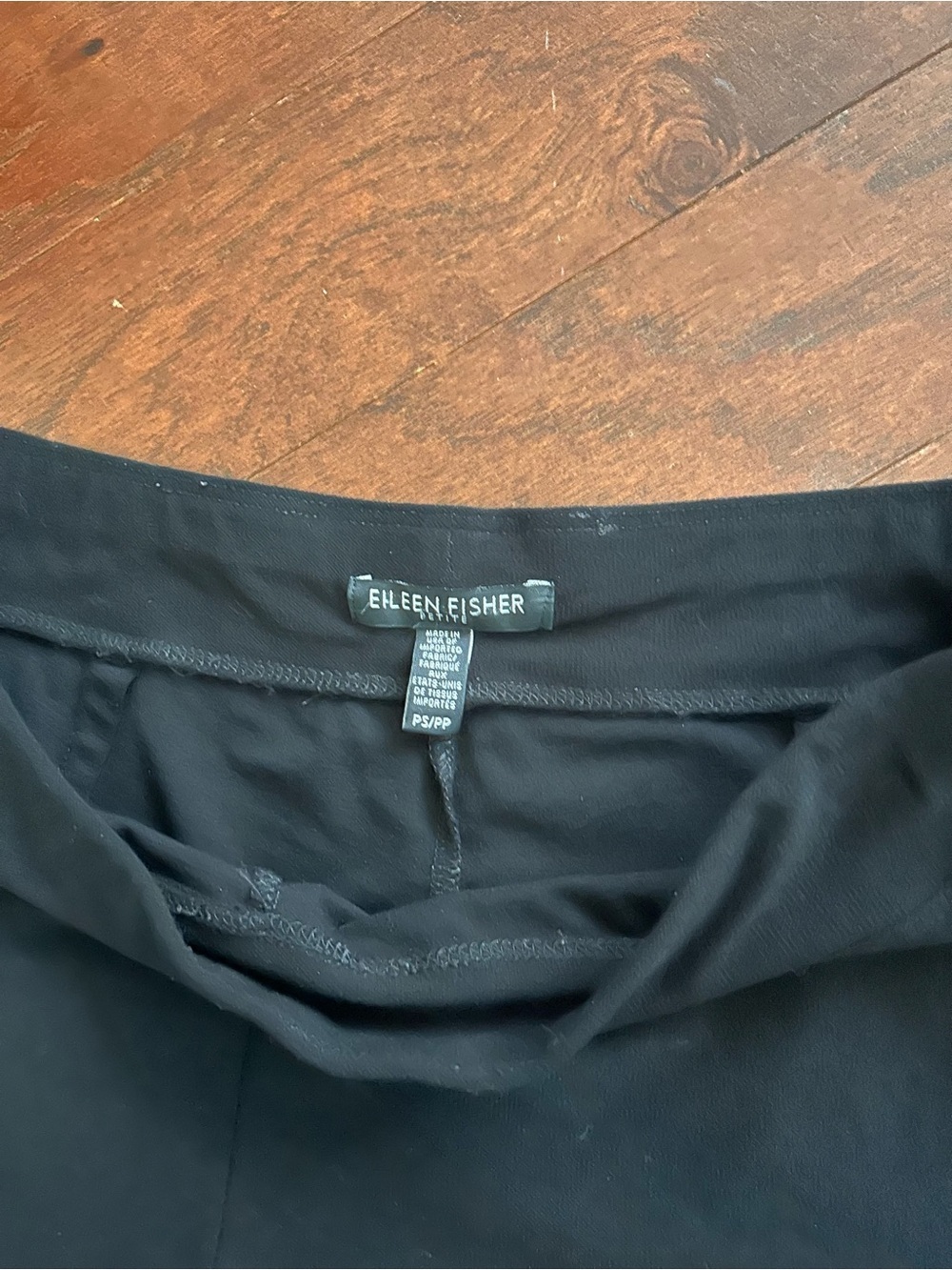 $198 Eileen Fisher Straight Leg Stretch Ankle
Pants PS/PP black pull on - Picture 5 of 9